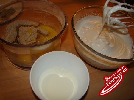 Вариант орехового бисквита (на блинной муке)