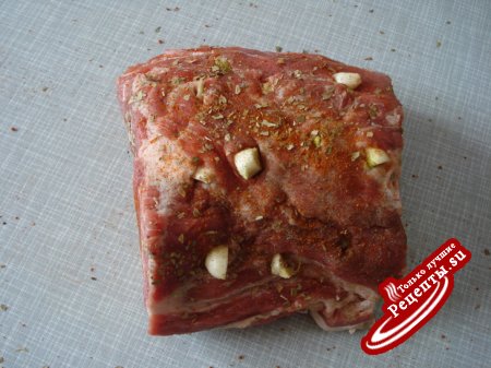 Мясо с горчицей в фольге"Пикантное"
