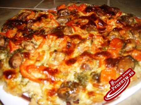 Мясная "пицца" Италия нервно курит в сторонке)))