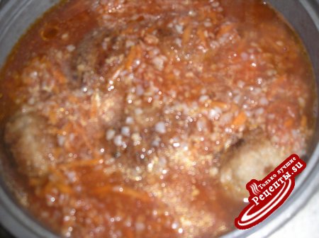 Гречневые тефтельки в томатном соусе