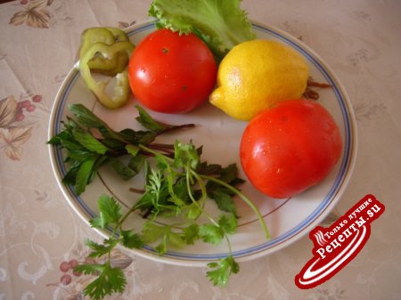Салат из нута с помидорами