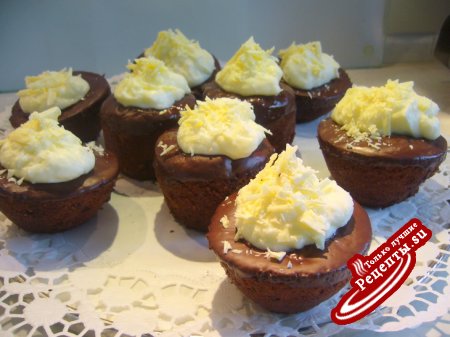 Бисквитные шоколадные пирожные из чашки (Shoko-cupcakes)