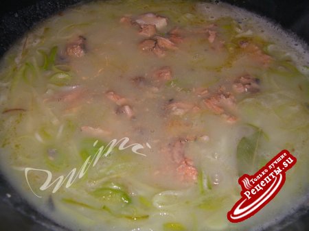 быстрый лососевый крем-суп