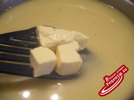Сырный суп-крем с луком пореем