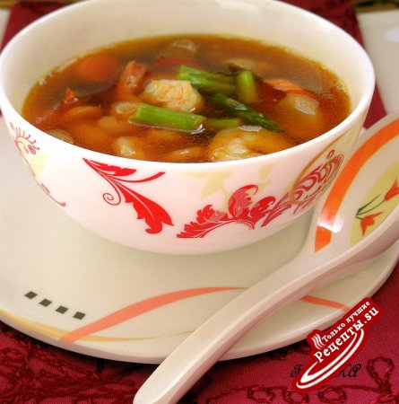 Суп с креветками в китайском стиле