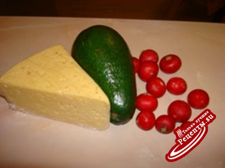 Салатик с авокадо и сыром