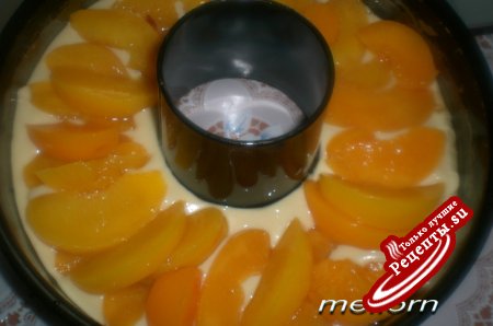 Йогуртовый кекс с персиками