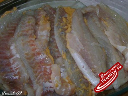 Запеченная рыба в молочно-горчичном соусе с карри