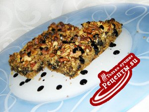 Геркулесовый пирог с яблоками и черносливом.