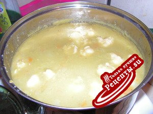 Гороховый суп без мяса c клецками
