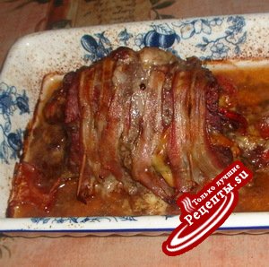 Говядина с начинкой запеченая