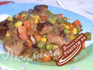 Говядина с овощами