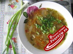 Грибной суп с капустой
