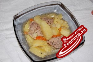 Картофель с мясом по-домашнему или "картофельный соус"