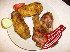 Картошка -гармошка с цыпленком