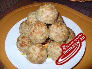 Котлетки свинные с кабачком и рисом ( запечёные в духовке)