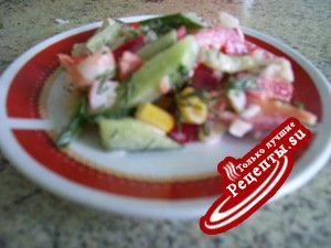 Креветочный салат лайтс (вариант)