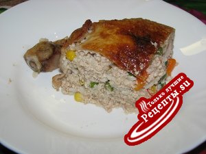 Курица фаршированная рисом и овощами "Наслаждение"