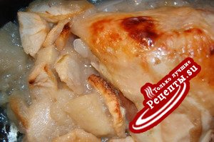 курица в яблоках