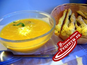 Морковно-имбирный суп-пюре "Солнце в тарелке"