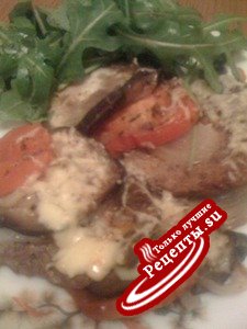 Мясное полено из говяжих и овощных медальонов