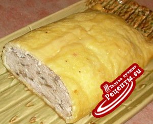 Мясной рулет в сырной корочке