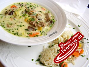 Мясо ягненка под белым соусом