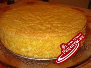 нежный высокий ванильный бисквит для торта