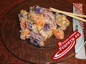 Окинавский картофельный салат и как-всегда мясо !!!