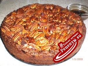 Овсяный пирог с киви и орехами