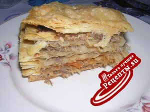 Пирог "Мясной наполеон"