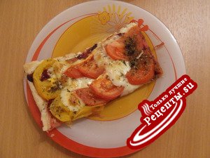 Пирог с томатами и моцареллой, а-ля Маргарита