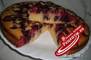 Пирог с замороженными ягодами (фруктами)