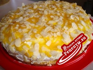 Пирог-торт с манго и творожным кремом "Забава"