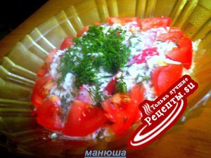 Салат из помидор с брынзой