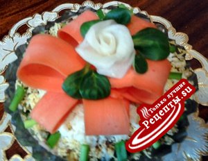 Салат креветочный с овощами "Бантик"