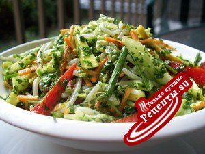 Салат овощной с рисовой лапшой. Полезно - Вкусный /Вариант !!!!