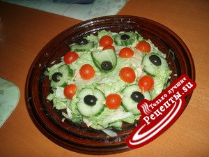 Салат с авокадо и маринованными артишоками(вариант).