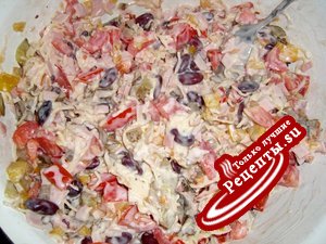 Салат свирепые бобики
