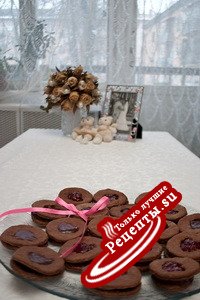 Шоколадное печенье “Сердечки”
