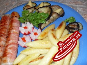 Шупфнудельн с гарниром (Schupfnudeln mit Beilagen)