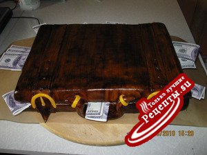 Слоеное тесто и торт "Наполеон" в виде чемодана
