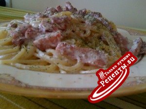 Спагетти, но не "Карбонара", на скорую руку