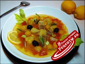 Средиземноморский рыбный суп.
