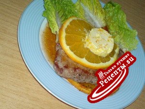Стейк из телятины с апельсиново-сливочным маслом