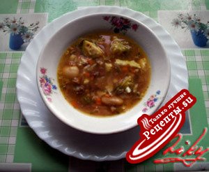 Суп из баранины с брюссельской капустой
