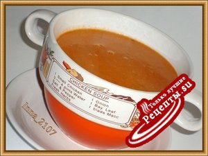 Суп - пюре из красной чечевицы - 102 вариант
