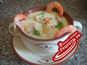 Суп с морепродуктами сливочный "Средиземноморский"