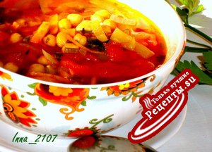 Суп с нутом и помидорами ( постный)
