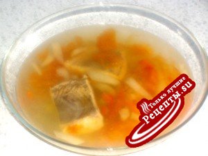 Суп с овощами из горбуши